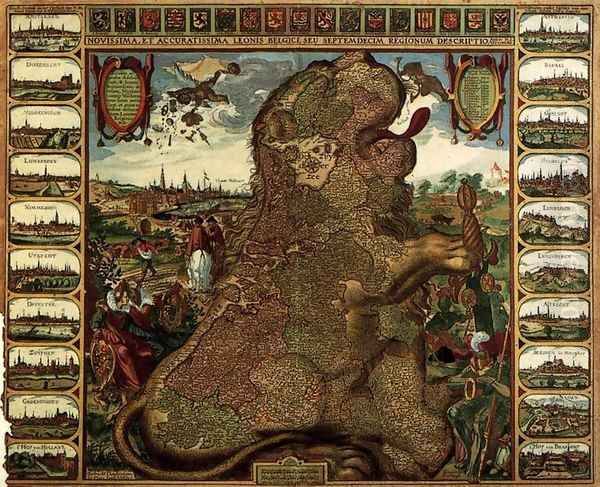 Lion Map (Leo Belgicus) - view 1