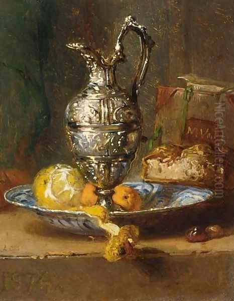 Still Life with a Lemon, Oranges, Bread and a Pitcher - view 1