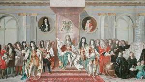 James II 1633-1701 Receiving the Mathematical Scholars of Christs Hospital