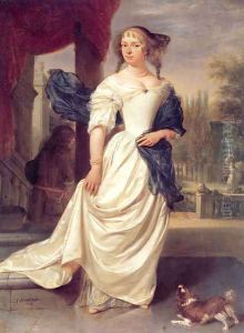 Portrait of Margaretha Delff, Wife of Johan de la Faille by Johannes Verkolje