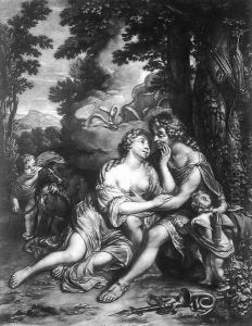 Venus and Adonis 1680s by Johannes Verkolje