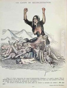 Caricature of the Boer War from LAssiette au Beurre, 28th September 1901 by Jean Veber