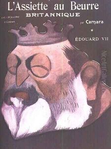 Edward VII King of England, Emperor of India, front cover of LAssiette Au Beurre, pub. 28th June 1901 by Jean Veber