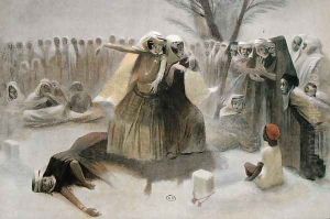 Spring Dance in the Cemetery at Biskra by Jean Veber