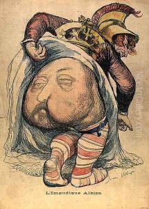 Shameless Albion, caricature of Edward VII, from LAssiette au Beurre, 28th September 1901 by Jean Veber