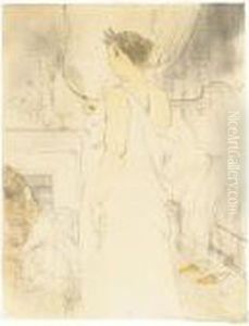Femme A La Glace, La Glace A Main (d. 185; A. 206; W. 161; Adr. 177) by Henri De Toulouse-Lautrec