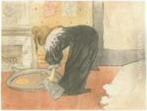 Femme Au Tub (d. 183; A. 204; W. 159; Adr. 181) by Henri De Toulouse-Lautrec