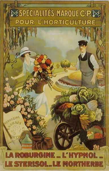 Poster advertising horticulture products with the mark, C.P. - view 1