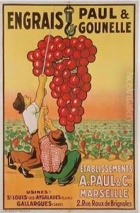 Poster advertising Paul and Gounelle fertiliser by Raoul Vion
