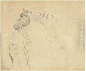 Cheval Et Chien, Vers 1878 (recto) by Henri De Toulouse-Lautrec