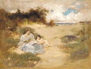 Reading on the Beach by Douglas Volk