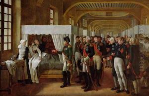 Napoleon visiting the Infirmary of Invalides on 11th February 1808, 1809 by Alexandre Veron-Bellecourt