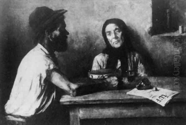 Two Workers on Strike - view 1