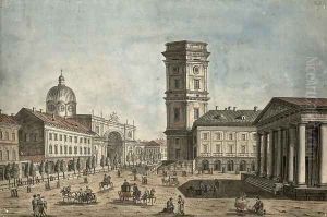 View of Nevsky Prospekt, St. Petersburg, 1810 by Fedor Aleksandrovich Vasiliev