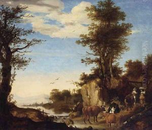 River Landscape by Arie de Vois