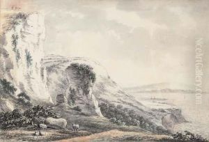 Seven Rock Point And Pinhay Bay, Dorset by Anthony Devis