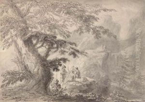 Travellers Ascending A Mountain