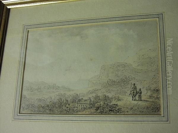 Travellers In A Rocky Landscape - view 1