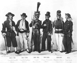Costumes of French marines from 1680 to 1854 by Charles Vernier
