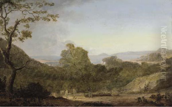 Briton Ferry In Glamorganshire, Looking Towards The Mumbles - view 1