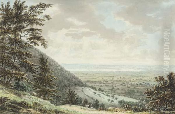 An Extensive Landscape, Gloucestershire, Probably Wotton-under-edge - view 1