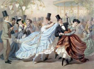 Waltz at the Bal Mabille, Avenue Montaigne, Paris by Charles Vernier