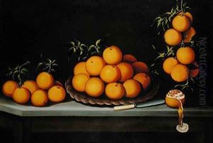 Still life with oranges, 1679 by Francisco de Vargas