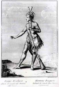 Iroquois Man, inhabitant of Canada by Teodoro Viero