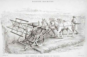 Bell's Improved Reaping Machine, engraved by J.M. Lowry