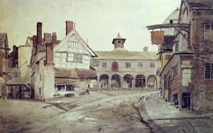 Market Place, Hereford, 1803 by Cornelius Varley
