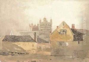 View of Exeter Cathedral by Cornelius Varley