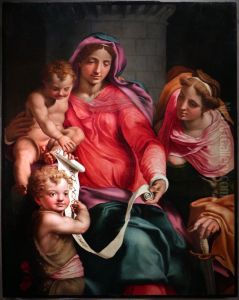 Madonna with Child, Sts Giovannino and Barbara c. 1548