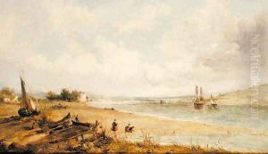 View of the Burry Estuary, 1856 by Alfred Vickers
