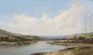 A river valley by Alfred Vickers