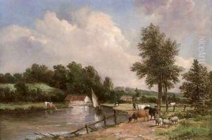 On the Medway by Alfred Vickers
