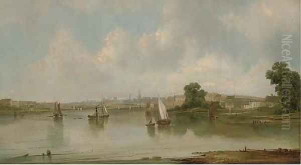 Traffic on the river, thought to be at Hull - view 1