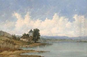 A tower beside a river