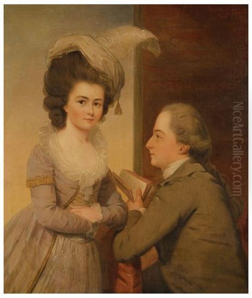 A Gentleman Reading To A Lady. - view 1