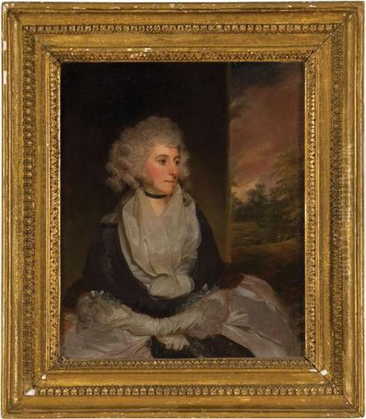 Portrait Of A Lady In A White Dress - view 1
