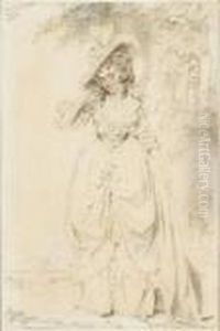Portrait Of Mrs. Wells The Actress by John Downman