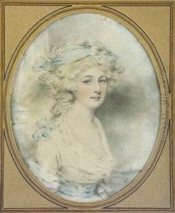 Half Length Portraits Of Young Ladies by John Downman