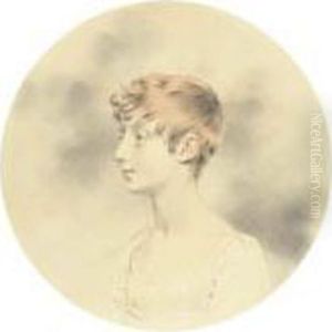 Portrait Of Emily Adolphus, Aged Eleven, Bust-length by John Downman