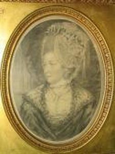 Portrait Of Mrs John Hunter, Bust-length, Wearing White Lace Cap by John Downman