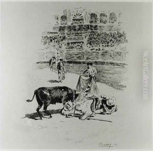The Fall of a Picador, an illustration from Carmen by Prosper Merimee 1803-70 engraved by Eugene Decisy 1866-c.1936 by Gaston Vuillier