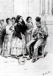 Carmenby Prosper Merimee illustrated by Eugene Decisy 1866-p.1936 by Gaston Vuillier