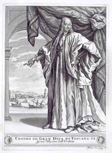 Portrait of Cosimo III de Medici 1642-1723, frontispiece from I Pregi della Toscana, by Fulvio Fontana, published 1701 by Theodor Verkruis