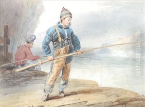Boys Fishing by Edward Duncan