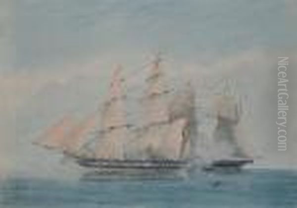 H. M. Brigantine 'buzzard' - view 1