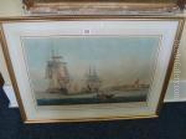 An Antique Tinted Engraving Of View Off Gravesend - view 1