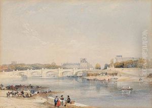 Pont De La Concorde Et Tuilleries Gardens by Edward Duncan